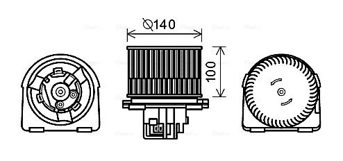 AVA QUALITY COOLING Вентилятор салона OL8617